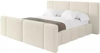 ALTDECOR Nilo-Z Polsterbett mit Bettkasten und Lattenrost, champagner, 120x200cm (800001943195)