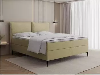 WFL GROUP Calio Rise Boxspringbett mit Bettkasten, hell-olivgr&uuml;n, Chenille, 120x200cm (800001913323)