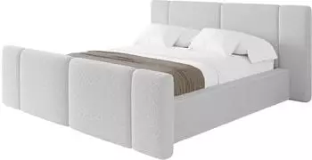 ALTDECOR RIVO-Z Polsterbett mit Bettkasten und Lattenrost, 160x200cm, hellgrau (800002003806)
