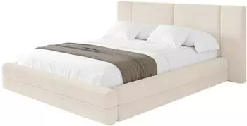ALTDECOR TEVO Polsterbett mit Bettkasten und Lattenrost, 180x200cm, beige (800002003895)
