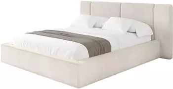 ALTDECOR RIVO Polsterbett mit Bettkasten und Lattenrost, 180x200cm, beige (800002004271)