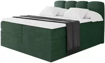 ALTDECOR Nina King Boxspringbett 200x200cm, Cord, gr&uuml;n (800001935980)