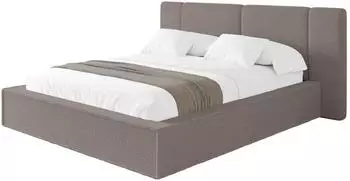 ALTDECOR RIVO Polsterbett mit Bettkasten und Lattenrost, 160x200cm, braun (800002004340)