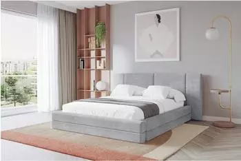 ALTDECOR TEVO Polsterbett mit Bettkasten und Lattenrost, 180x200cm, anthrazit (800002003787)