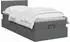 vidaXL Ottoman-Bett mit Matratze, Stoff, dunkelgrau, 100x200cm
