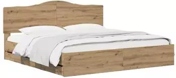 vidaXL Bettrahmen mit Stauraum und Kopfteil Artisan Oak 180x200cm (3445839)