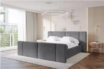 ALTDECOR Rivo-Z Polsterbett mit Bettkasten und Lattenrost, dunkelgrau, 120x200cm (800002003862)
