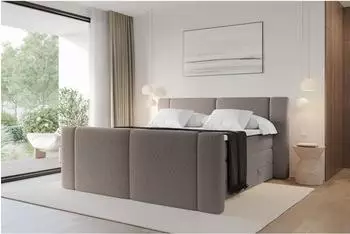 ALTDECOR Evon King Zanozek Boxspringbett 180x200cm, H3/H4, braun (800002005406)