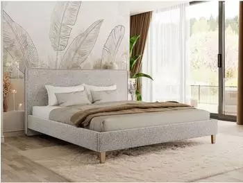 MKS Lumaro Classic Polsterbett 160x200cm, hellgrau (800002057124)