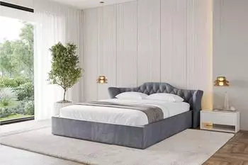 ALTDECOR Zoran-V1 Polsterbett mit Bettkasten & Lattenrost, 200x200cm, dunkelgrau (800001813662)
