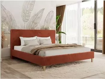 MKS Lumaro Classic Polsterbett 140x200cm, orange Plüsch (800002055966)
