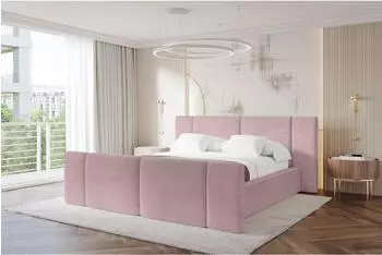 ALTDECOR RIVO-Z Polsterbett mit Bettkasten und Lattenrost, rosa, 180x200cm (800002004492)