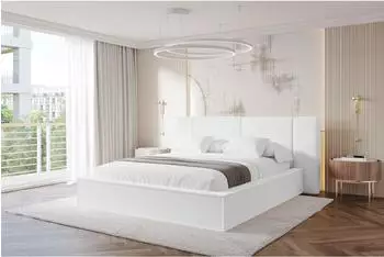 ALTDECOR RIVO Polsterbett mit Bettkasten & Lattenrost, 120x200cm, weiß (800002004370)