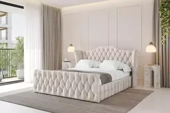 ALTDECOR MODY-Z Polsterbett mit Bettkasten und Lattenrost, beige, 180x200cm (800001639961)