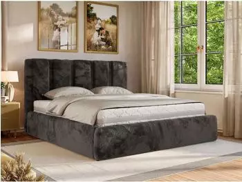 MKS Savino Classic Polsterbett mit Bettkasten & Lattenrost, dunkelgrau, 140x200cm (800001512708)