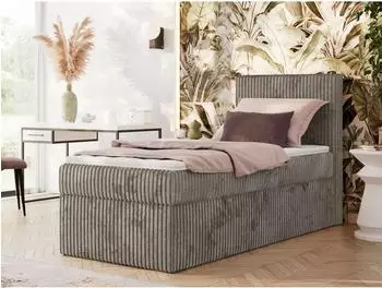MKS Meble Tiliano Boxspringbett 90x200, Stauraum, Cordstoff (800001299101)