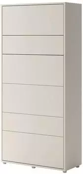 Mirjan24 Bed Concept BC-03 Schrankbett 90x200cm, Kaschmir, wei&szlig;e LED-Beleuchtung (800001432988)