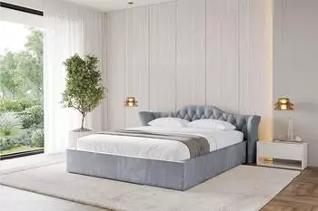 ALTDECOR ZORAN-V1 Polsterbett mit Bettkasten und Lattenrost, 140x200cm, grau (800001639803)