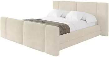 ALTDECOR TEVO-Z Polsterbett mit Bettkasten und Lattenrost, 120x200cm, beige