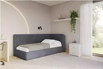 ALTDECOR AURY Jugendbett mit Bettkasten 100x200cm dunkelgrau (800001941713)