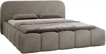 Mirjan24 Refola Boucle Polsterbett mit Bettkasten, 160x200cm, graphit (800001997745)