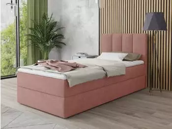 Sofnet Star Mini Boxspringbett mit Bettkasten, Bonell-Matratze & Topper, pink, 80x200cm (Kronos 29)