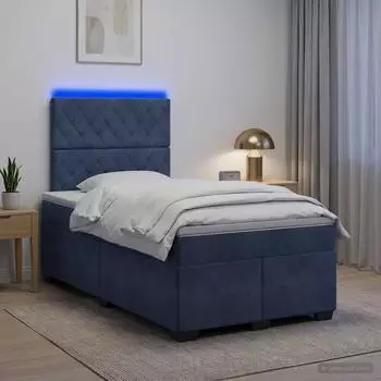 vidaXL Boxspringbett mit Matratze 120x190cm Samt dunkelgrau