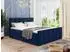 Sofnet Star Lux Boxspringbett mit 2 Bettkästen, Bonell-Matratze & Topper, blau (140x200cm)