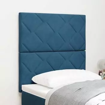 vidaXL LED Kopfteil dunkelblau 80cm Samt (3338486)