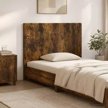 vidaXL Wandmontiertes Kopfteil Hoorn 100 cm Holzwerkstoff Raucheiche