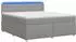 vidaXL Boxspringbett mit Matratze, hellgrau, Stoff, 180x200cm (3452471)