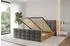 ALTDECOR ENZO2-Z Polsterbett mit Bettkasten und Lattenrost, 160x200cm, dunkelgrau (800001642598)