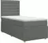 vidaXL Boxspringbett mit Matratze dunkelgrau 90x190cm Stoff (3454278)