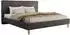 MKS Lumaro Classic Polsterbett 200x200cm dunkelgrau Samt (800002056370)