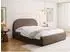 WFL GROUP Puro Polsterbett mit Bettkasten & Metall-Lattenrost, Chenille, braun (800002101080)