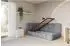 ALTDECOR AVRY Jugendbett mit Bettkasten und Matratze, grau, 100x200cm (800001942880)
