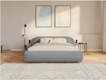 Selsey Shels Polsterbett Boucl&eacute;, grau, 200x200cm