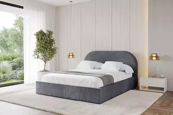 ALTDECOR TIVON Polsterbett mit Bettkasten & Lattenrost, 120x200cm, dunkelgrau (800001637442)