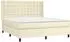 vidaXL Boxspringbett mit Matratze, creme, 160x200cm, Kunstleder (3132509)