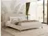 MKS Lumaro Classic Polsterbett 140x200cm, Creme Plüsch, mit Lattenrost (800002056052)