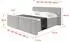 ALTDECOR Evon-Z Boxspringbett mit Matratze H4 und Topper, 180x200cm, grau (800002005038)