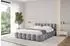 ALTDECOR SENA-v1 Polsterbett mit Bettkasten und Lattenrost, 200x200cm, grau (800001813296)