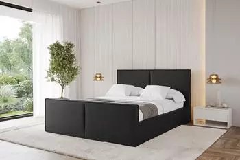 ALTDECOR Emmi-Z Polsterbett mit Bettkasten & Lattenrost, 160x200cm, schwarz (800001740462)