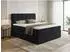 Sofnet Star XL Boxspringbett mit Stauraum, Velours, schwarz (Kronos 07)
