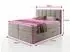 Sofnet Star XL Boxspringbett mit Stauraum, Velours, schwarz (Kronos 07)