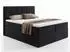 Sofnet Star XL Boxspringbett mit Stauraum, Velours, schwarz (Kronos 07)