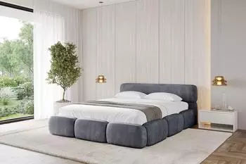 ALTDECOR ELVA-v1 Polsterbett mit Bettkasten und Lattenrost, 120x200cm, dunkelgrau (800001808933)