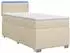 vidaXL Boxspringbett mit Matratze und LED, Stoff, creme, 90x200cm (3451866)
