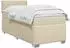 vidaXL Boxspringbett mit Matratze und LED, Stoff, creme, 90x200cm (3451866)