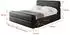 ALTDECOR Enora-Z Polsterbett mit Bettkasten & Lattenrost, Kunstleder schwarz, 120x200cm (800001642043)